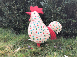 Gallo colorato a pois